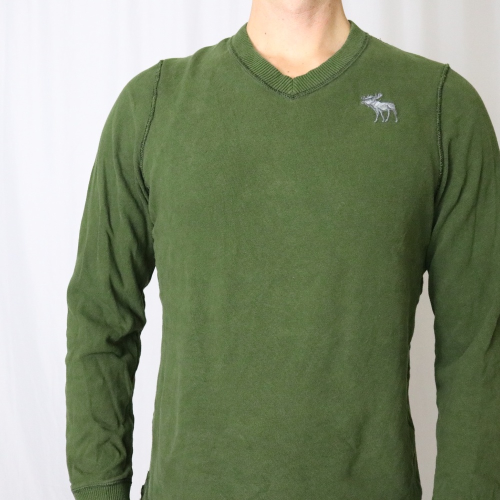 Abercrombie & Fitch men's green sweater -AC